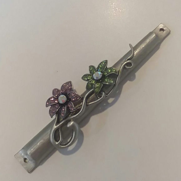 Beautiful Floral Gemstone Mezuzah including scroll - Picture 3 of 6